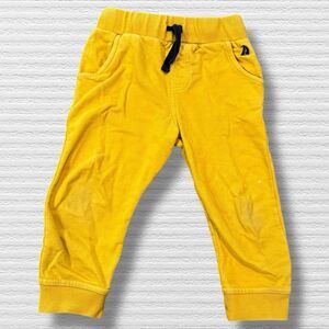 JoJo Maman Bebe Mustard Yellow Boys Jogger Pants 2/3 Year Play Condition